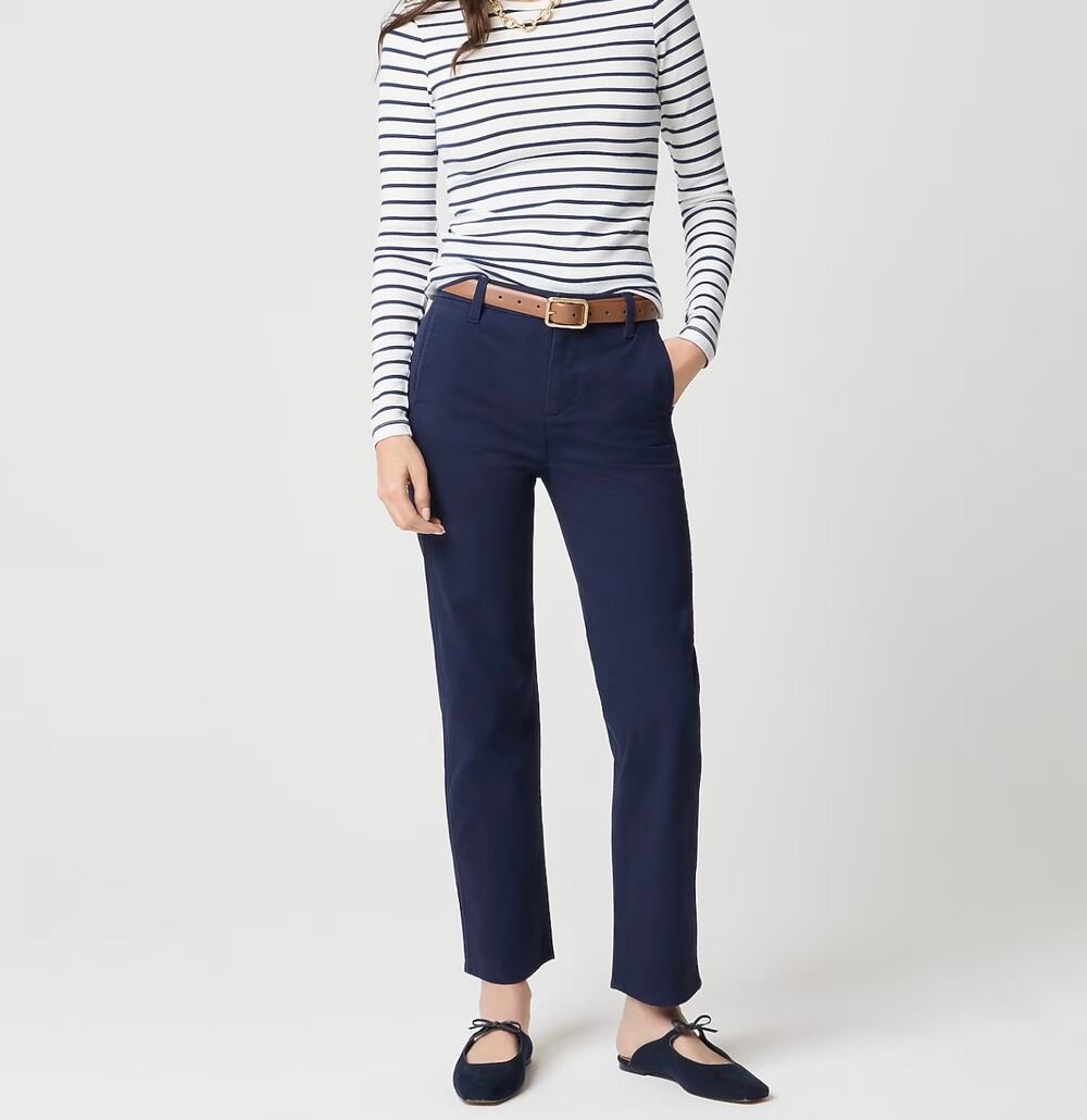 J.Crew Factory Everyday Chino Pant Navy Blue Size 2 Petite NWT
